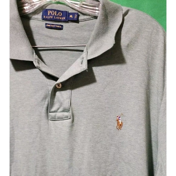 Polo Ralph Lauren Polo Pima Soft Touch, Green, XL Mens Polo - Picture 4 of 4